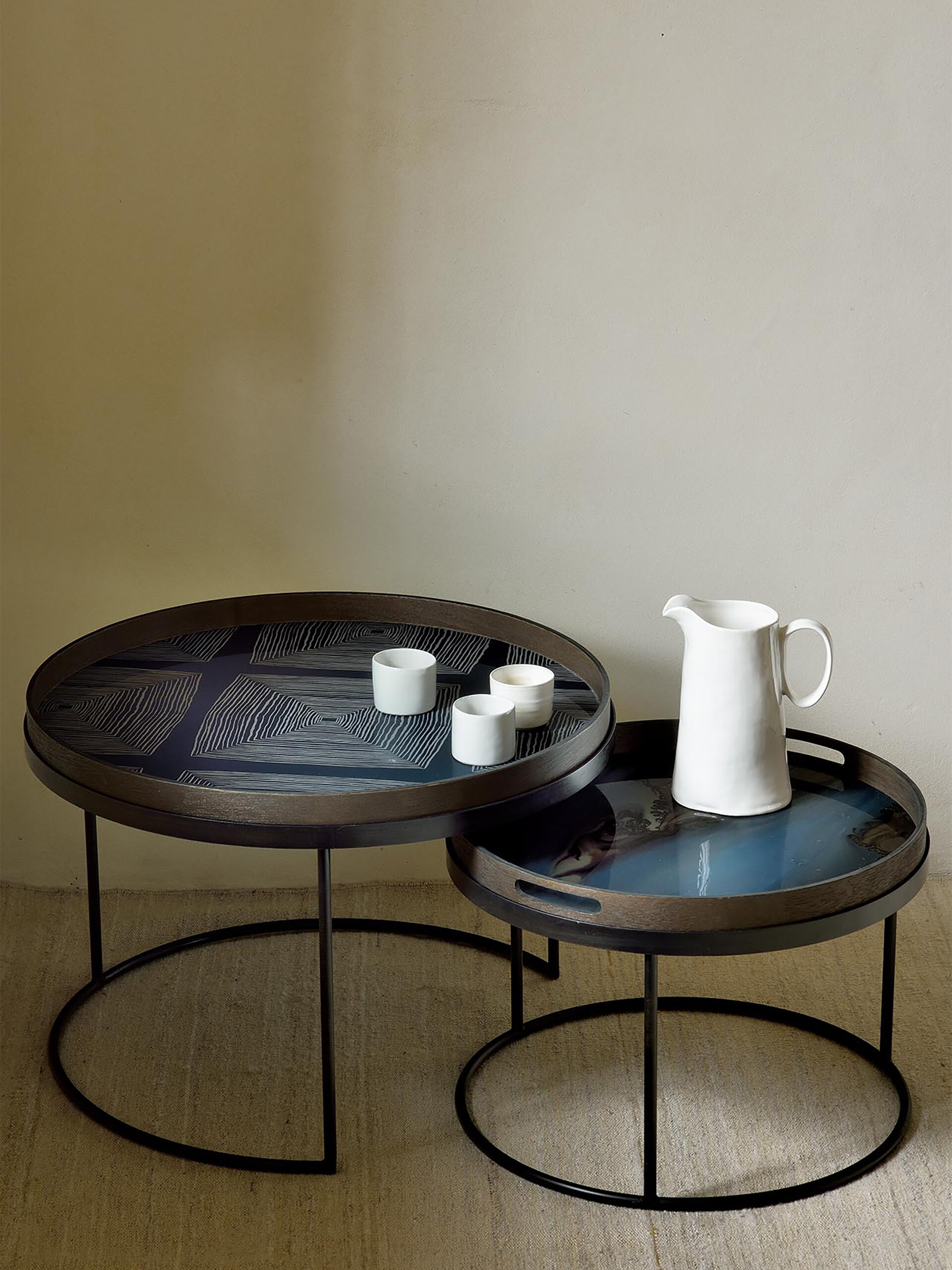 PLATEAU VERRE INK ORGANIC - ETHNICRAFT Multicolore , Maison Bensimon