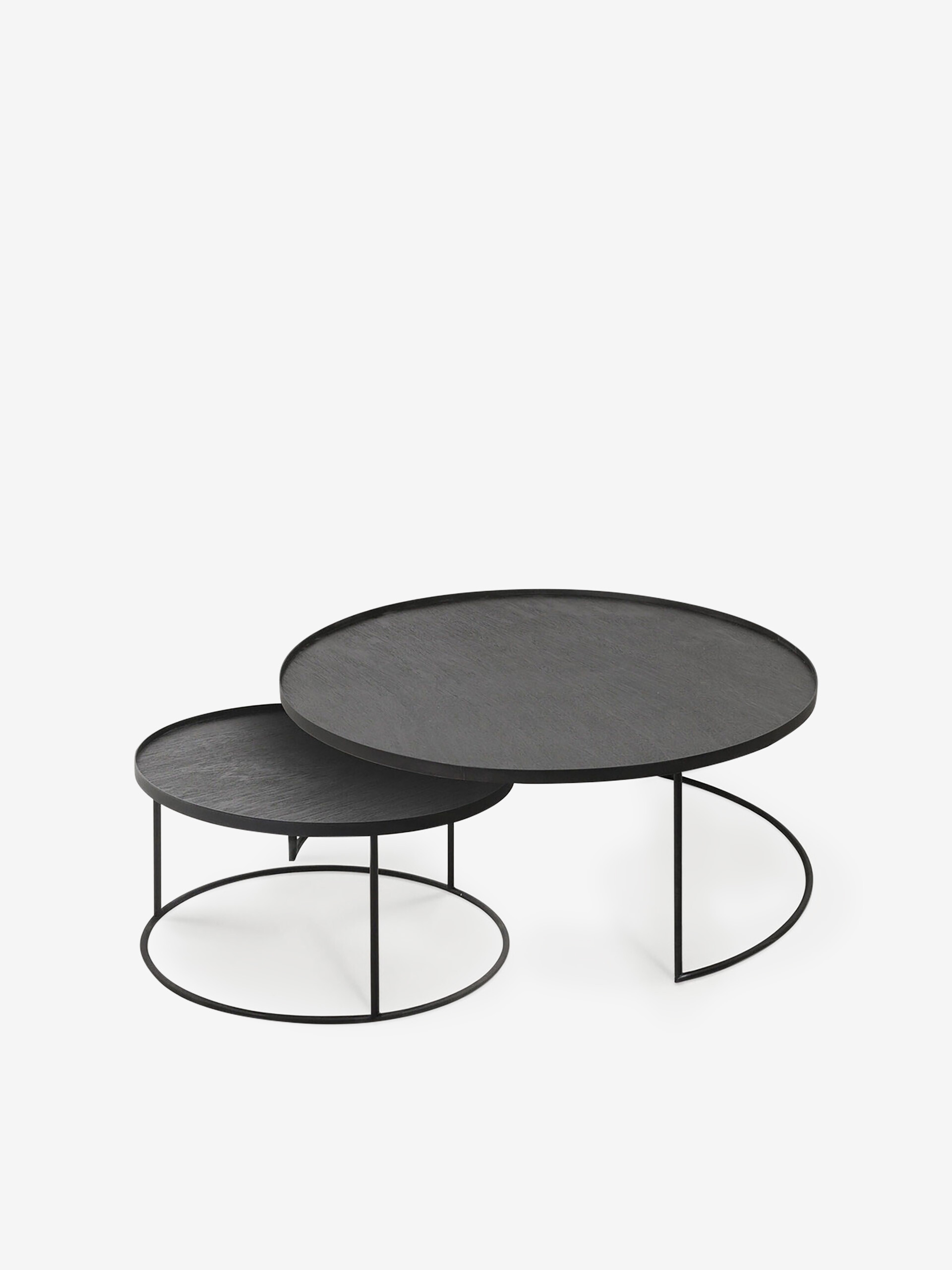 SET DE 2 TABLES BASSES - ETHNICRAFT Noir , Maison Bensimon