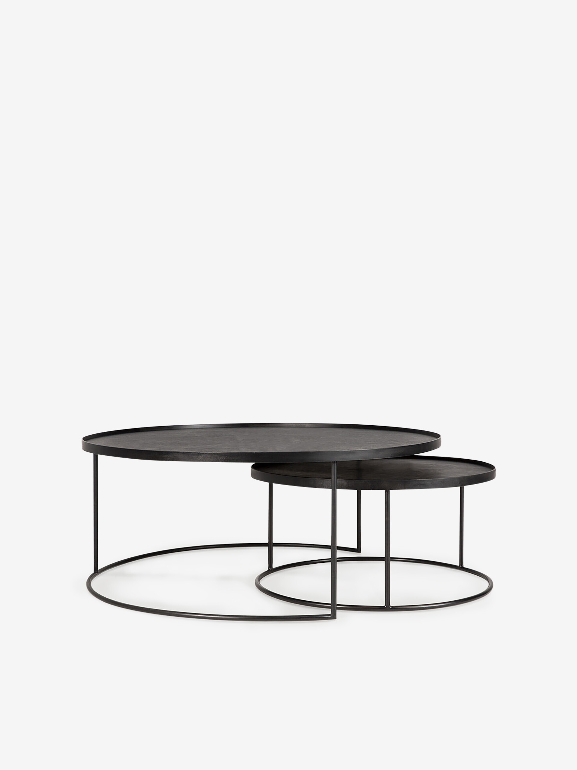 SET DE 2 TABLES BASSES - ETHNICRAFT Noir , Maison Bensimon