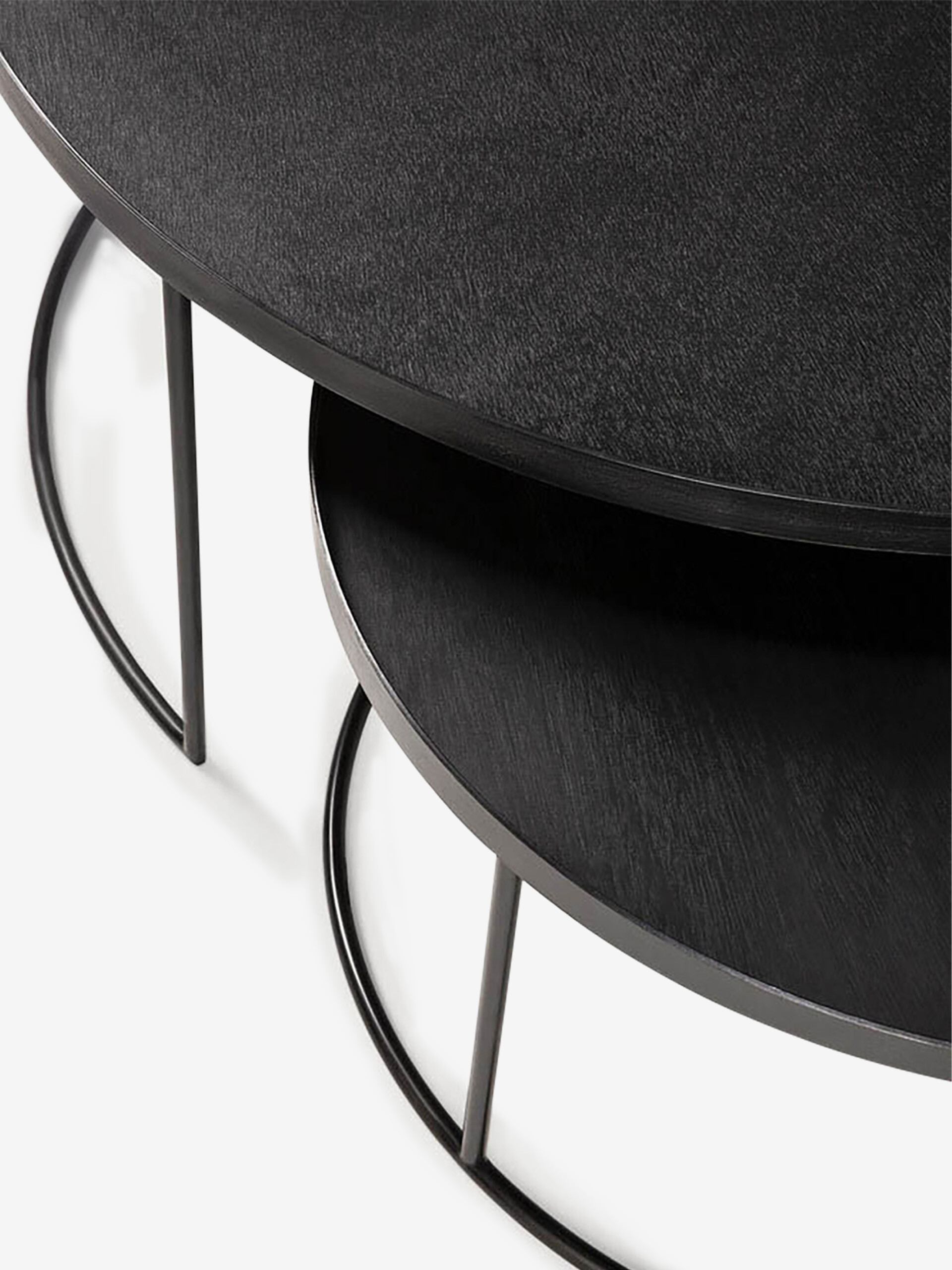 SET DE 2 TABLES BASSES - ETHNICRAFT Noir , Maison Bensimon
