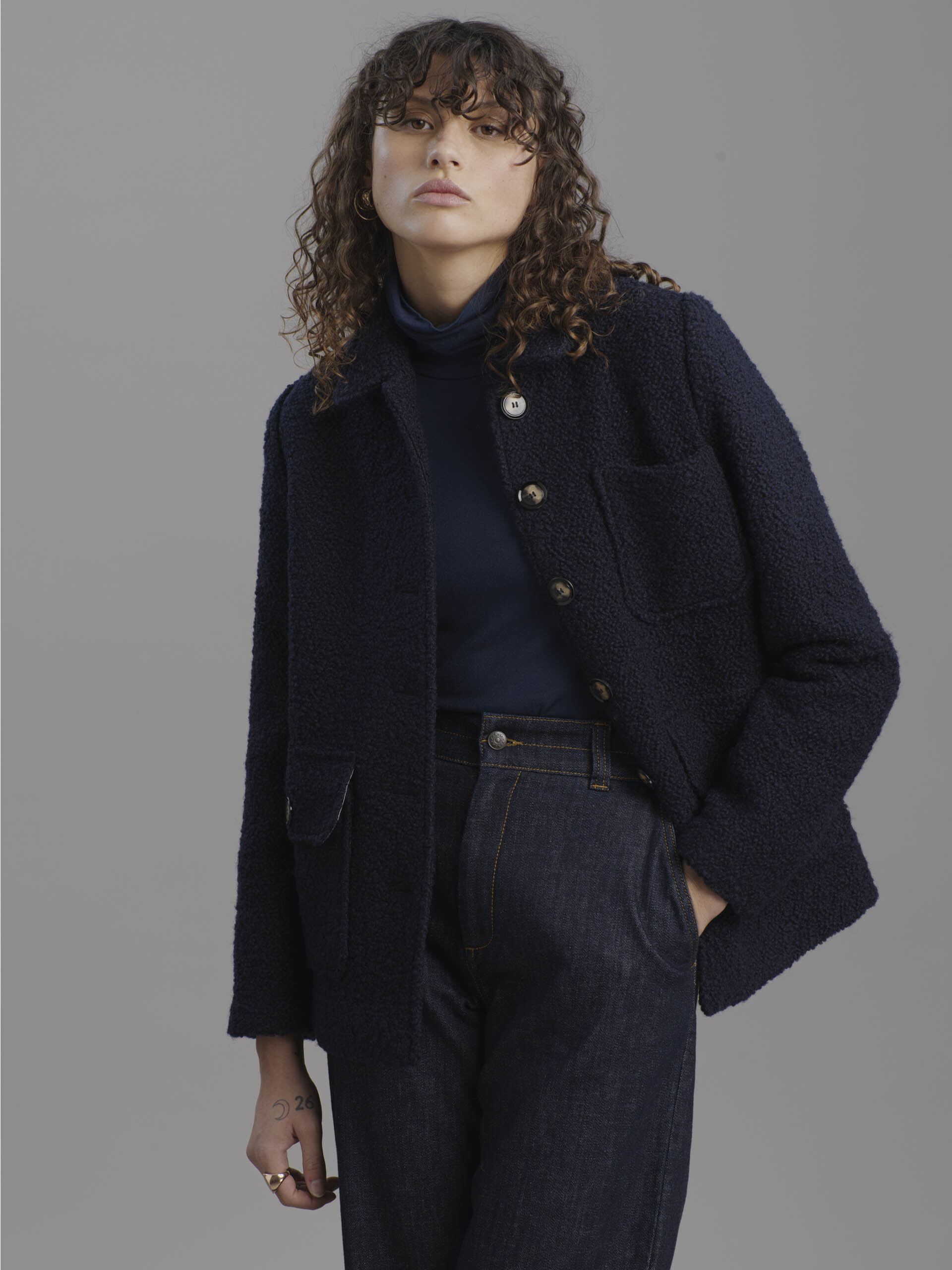VESTE GOLTAN  Marine , Pr&ecirc;t-&agrave;-porter Bensimon