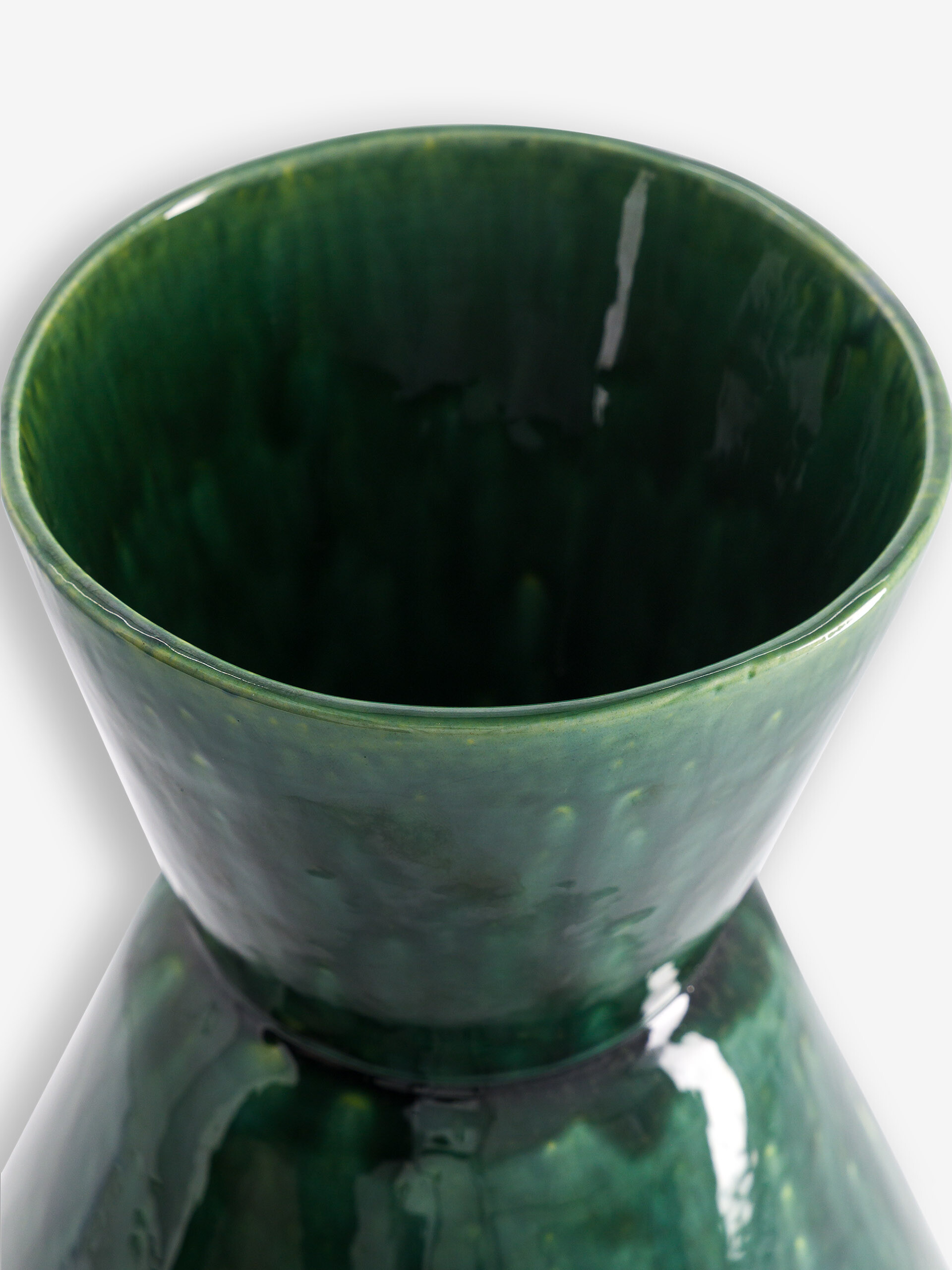 GRAND VASE VERT A EFFET 21x34.5 cm Vert , Maison Bensimon