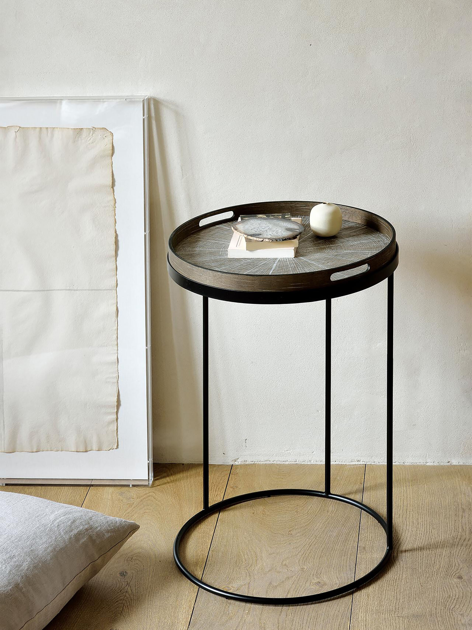 PLATEAU EN BOIS WHITE SLICE  - ETHNICRAFT  Multicolore , Maison Bensimon