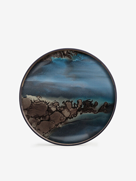 PLATEAU VERRE INK ORGANIC  - ETHNICRAFT  Multicolore , Maison Bensimon