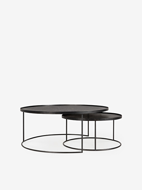 SET DE 2 TABLES BASSES - ETHNICRAFT  Noir , Maison Bensimon