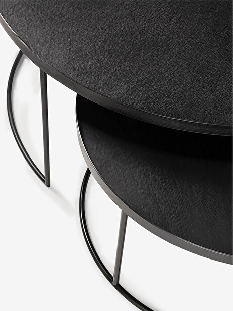 SET DE 2 TABLES BASSES - ETHNICRAFT  Noir , Maison Bensimon