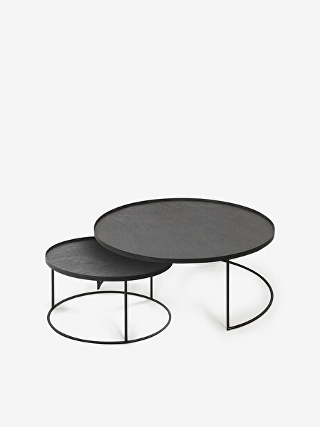 SET DE 2 TABLES BASSES - ETHNICRAFT  Noir , Maison Bensimon