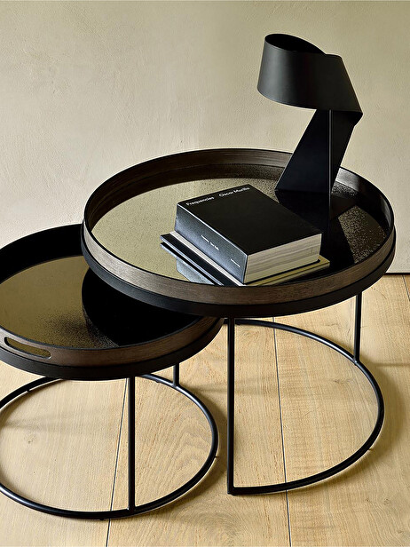 SET DE 2 TABLES BASSES - ETHNICRAFT  Noir , Maison Bensimon