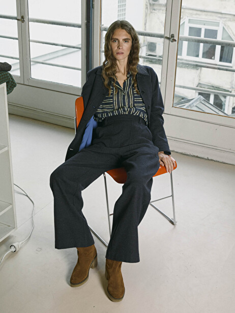 PANTALON MO&Iuml;SE  Bleu nuit , Pr&ecirc;t-&agrave;-porter Bensimon