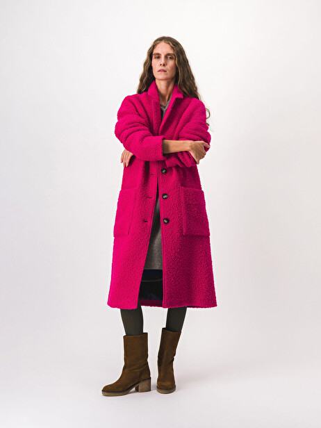 MANTEAU KLARY  Framboise , Prêt-à-porter Bensimon