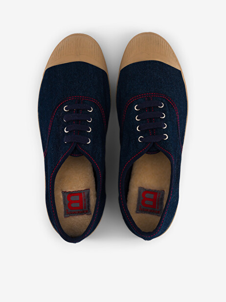 TENNIS LACET FEMME DENIM BRUT  Denim , Tennis & Chaussures Bensimon