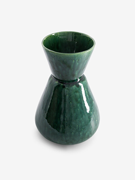 GRAND VASE VERT A EFFET 21x34.5 cm  Vert , Maison Bensimon
