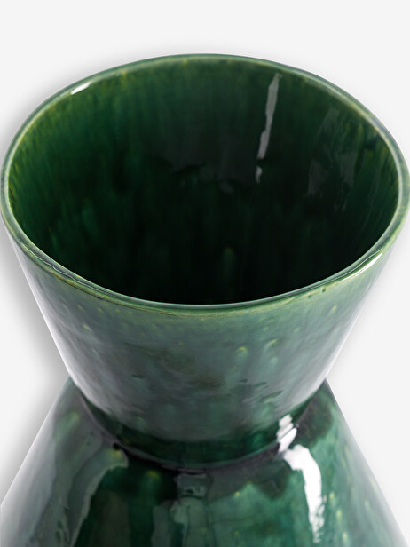 GRAND VASE VERT A EFFET 21x34.5 cm  Vert , Maison Bensimon