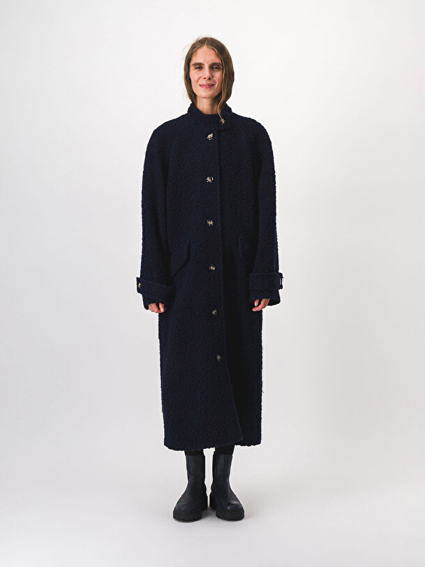 MANTEAU MERLIN  Marine , Pr&ecirc;t-&agrave;-porter Bensimon