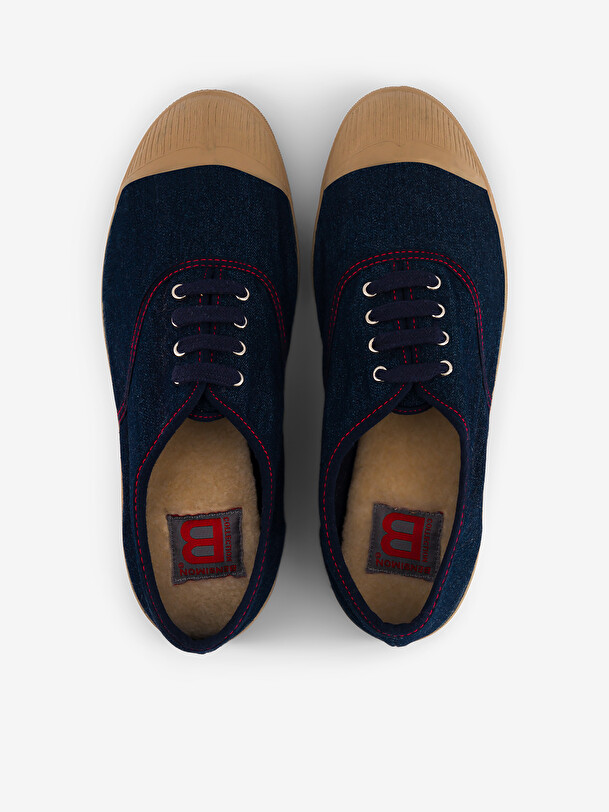 TENNIS LACET FEMME DENIM BRUT  Denim , Tennis & Chaussures Bensimon