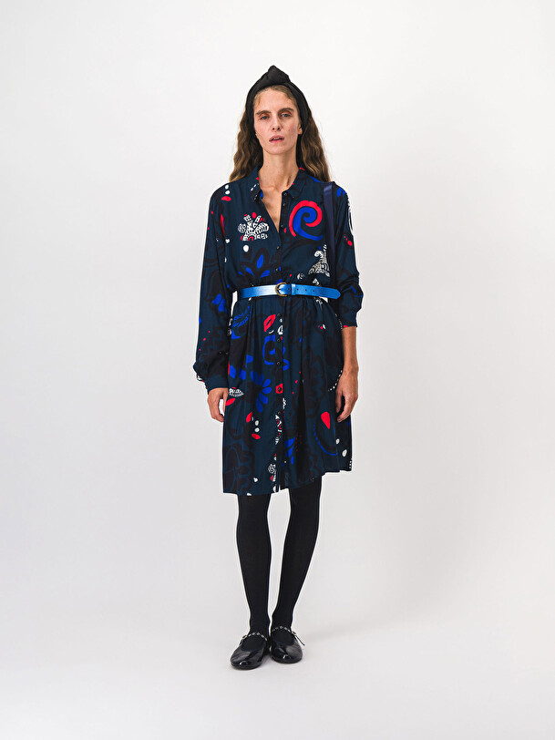 ROBE JAYA  Imprime bleu , Pr&ecirc;t-&agrave;-porter Bensimon
