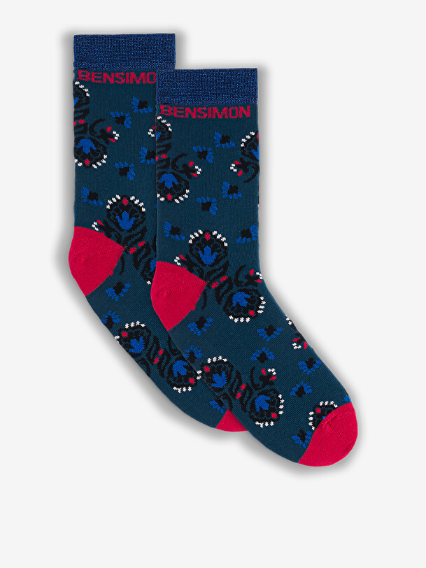 CHAUSSETTES Imprime bleu , Prêt-à-porter Bensimon