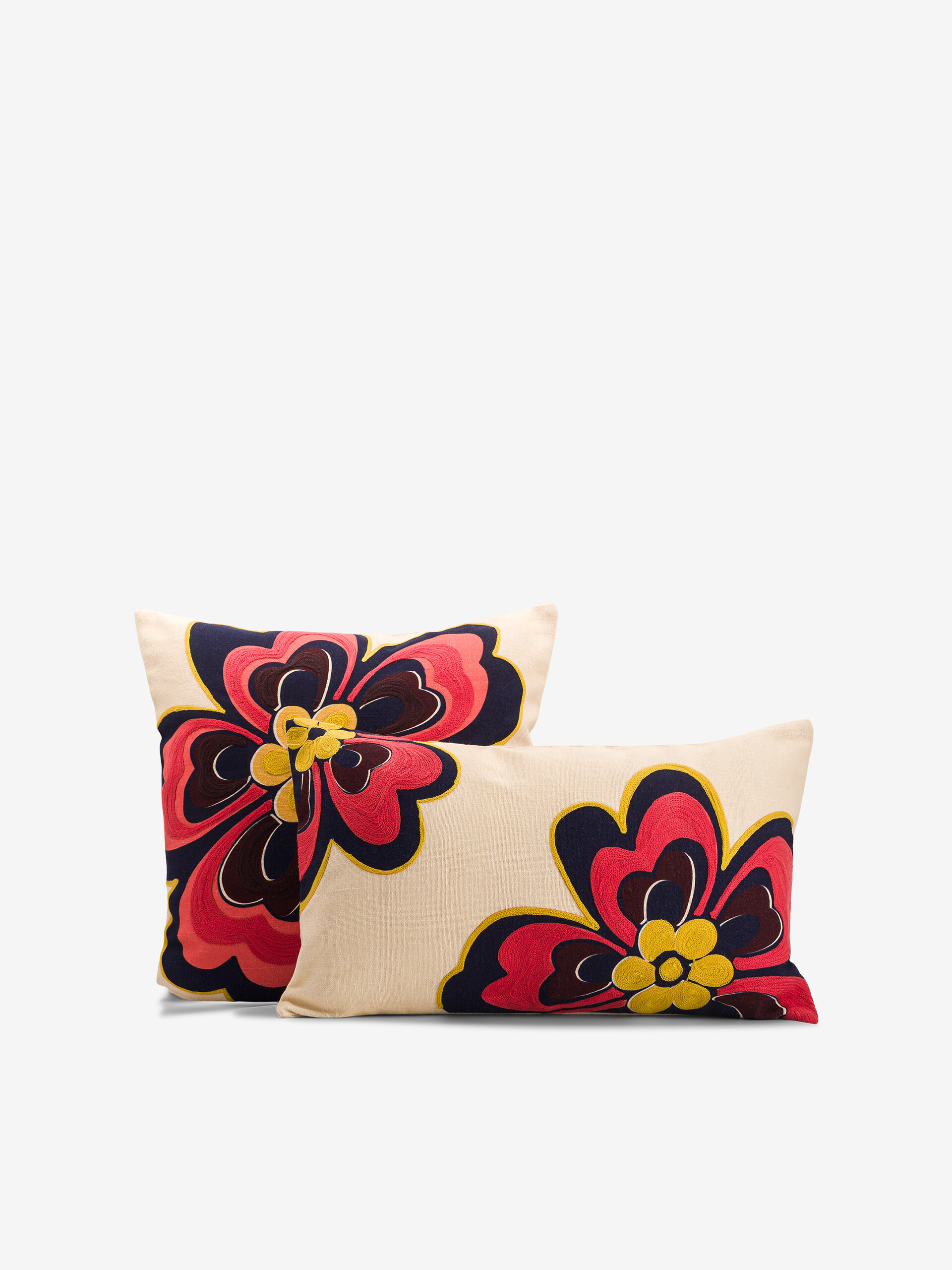 COUSSIN FLOWER 30x50 ECRU Ecru , Maison Bensimon