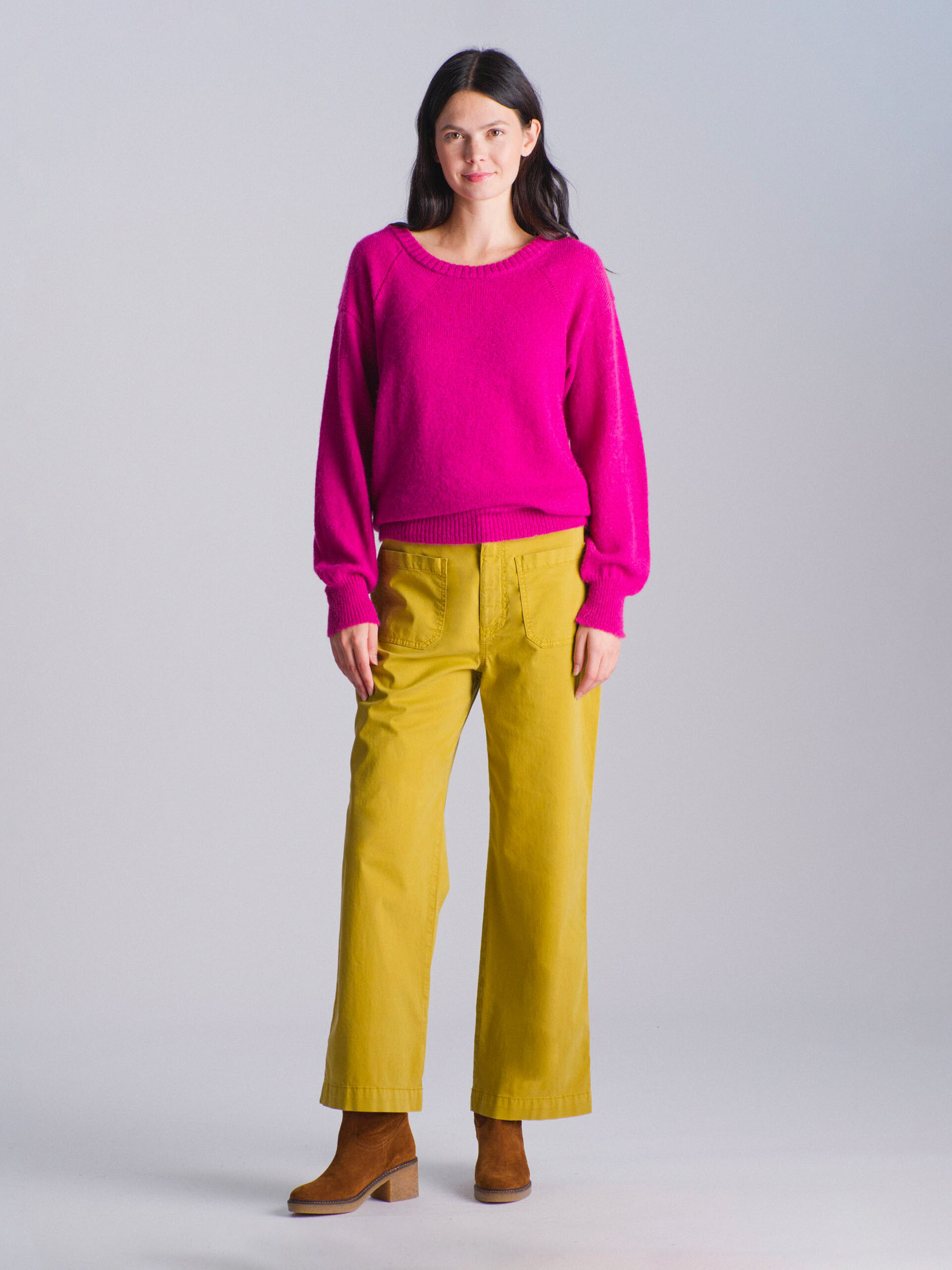 PULL MOBBY  Framboise , Pr&ecirc;t-&agrave;-porter Bensimon