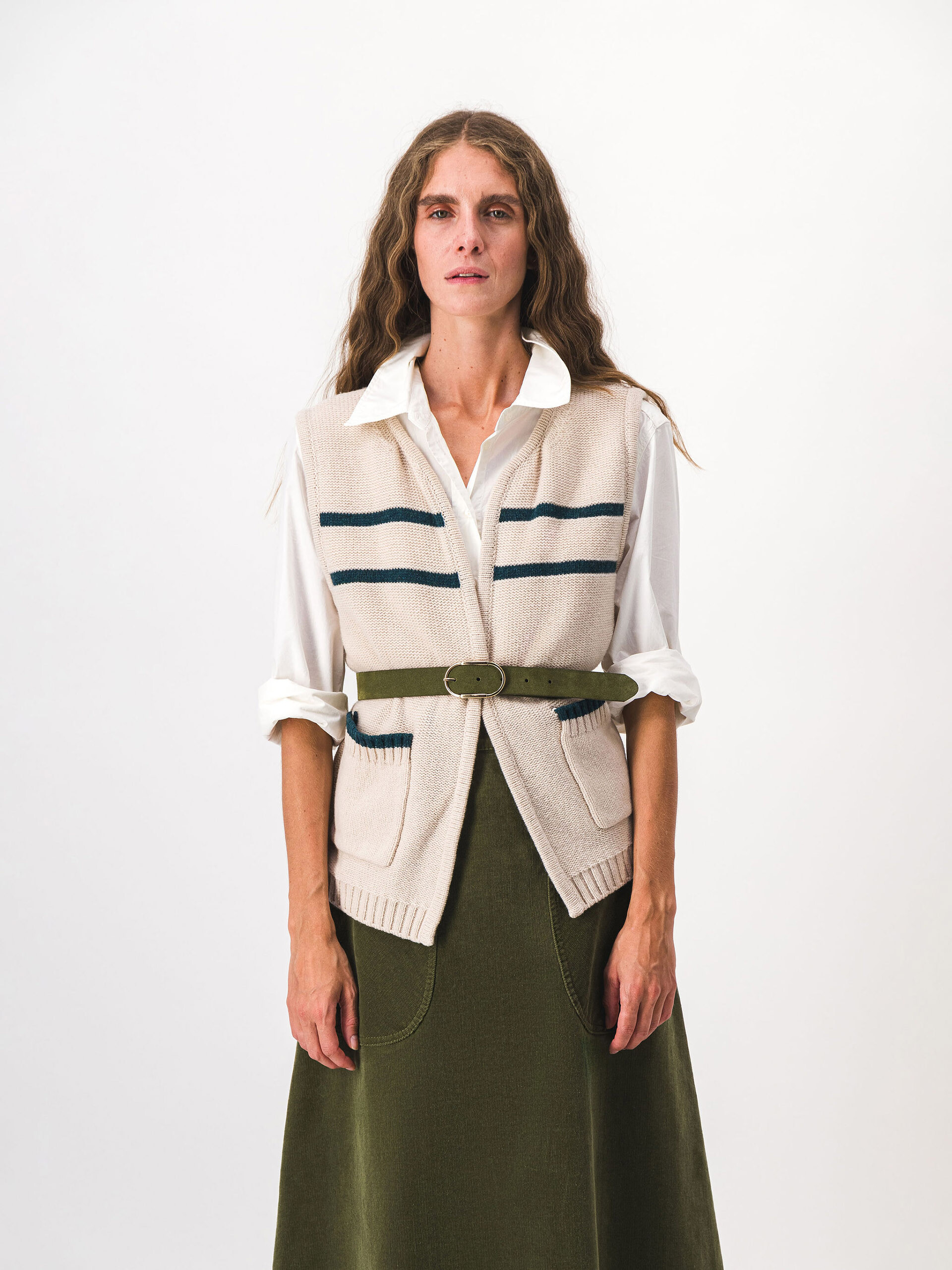GILET MARCEL  Ecru , Pr&ecirc;t-&agrave;-porter Bensimon