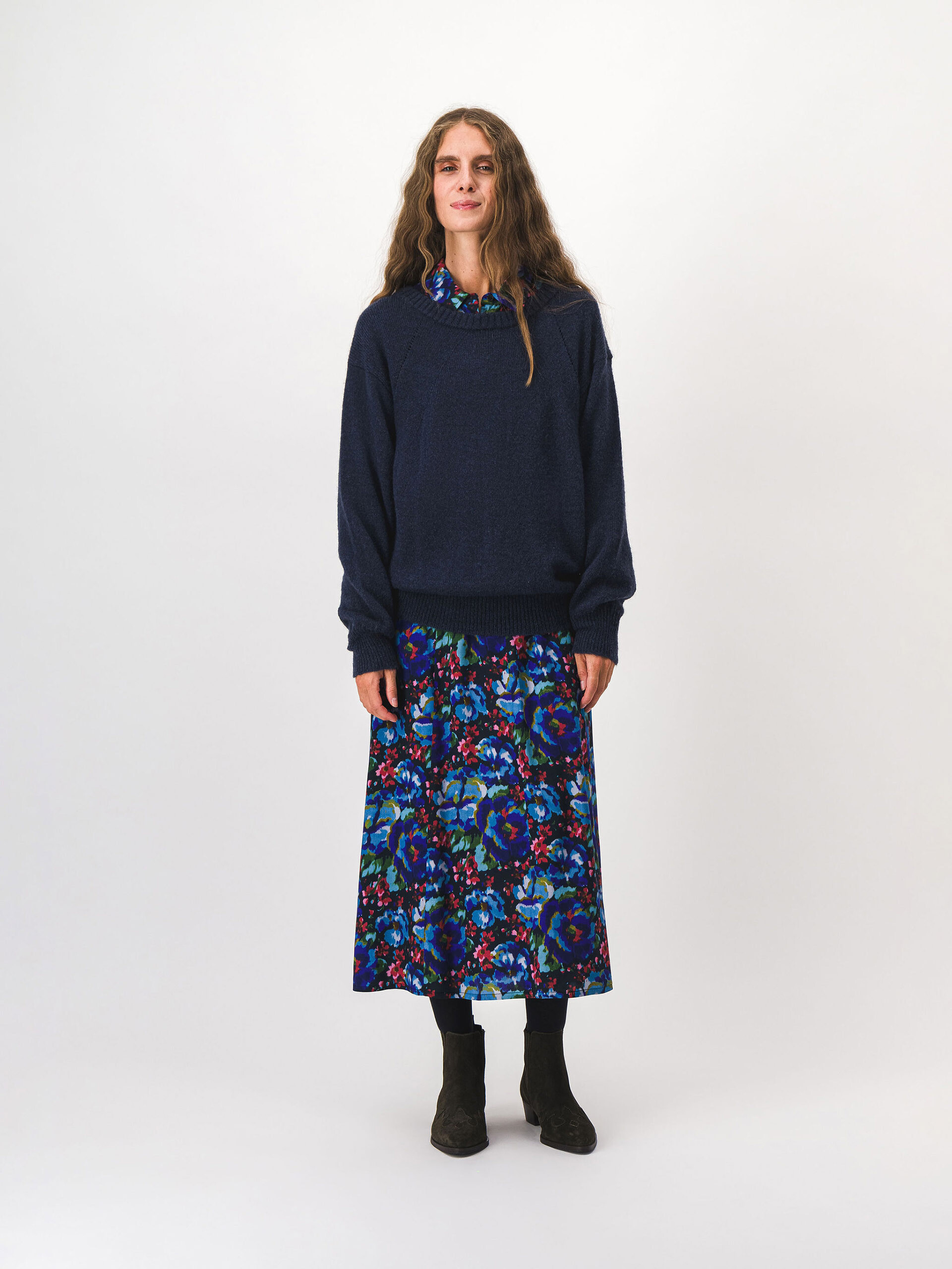 PULL MOBBY  Marine fonce , Pr&ecirc;t-&agrave;-porter Bensimon