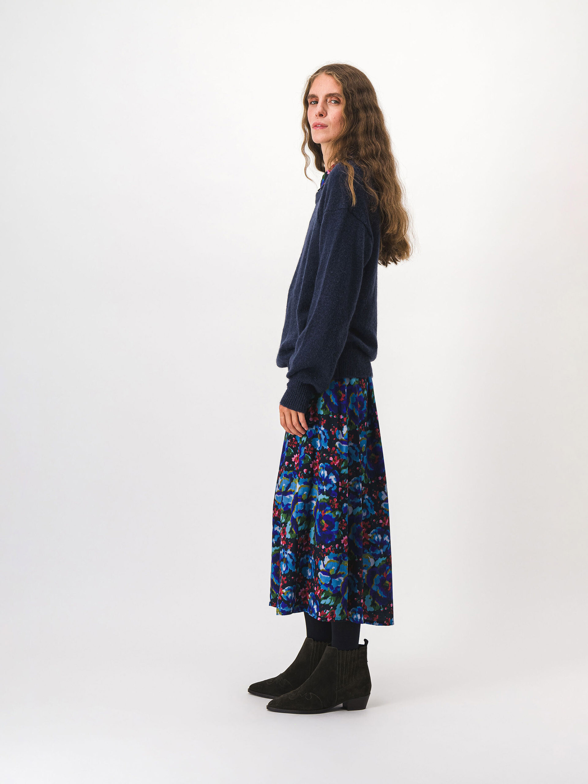 PULL MOBBY  Marine fonce , Pr&ecirc;t-&agrave;-porter Bensimon