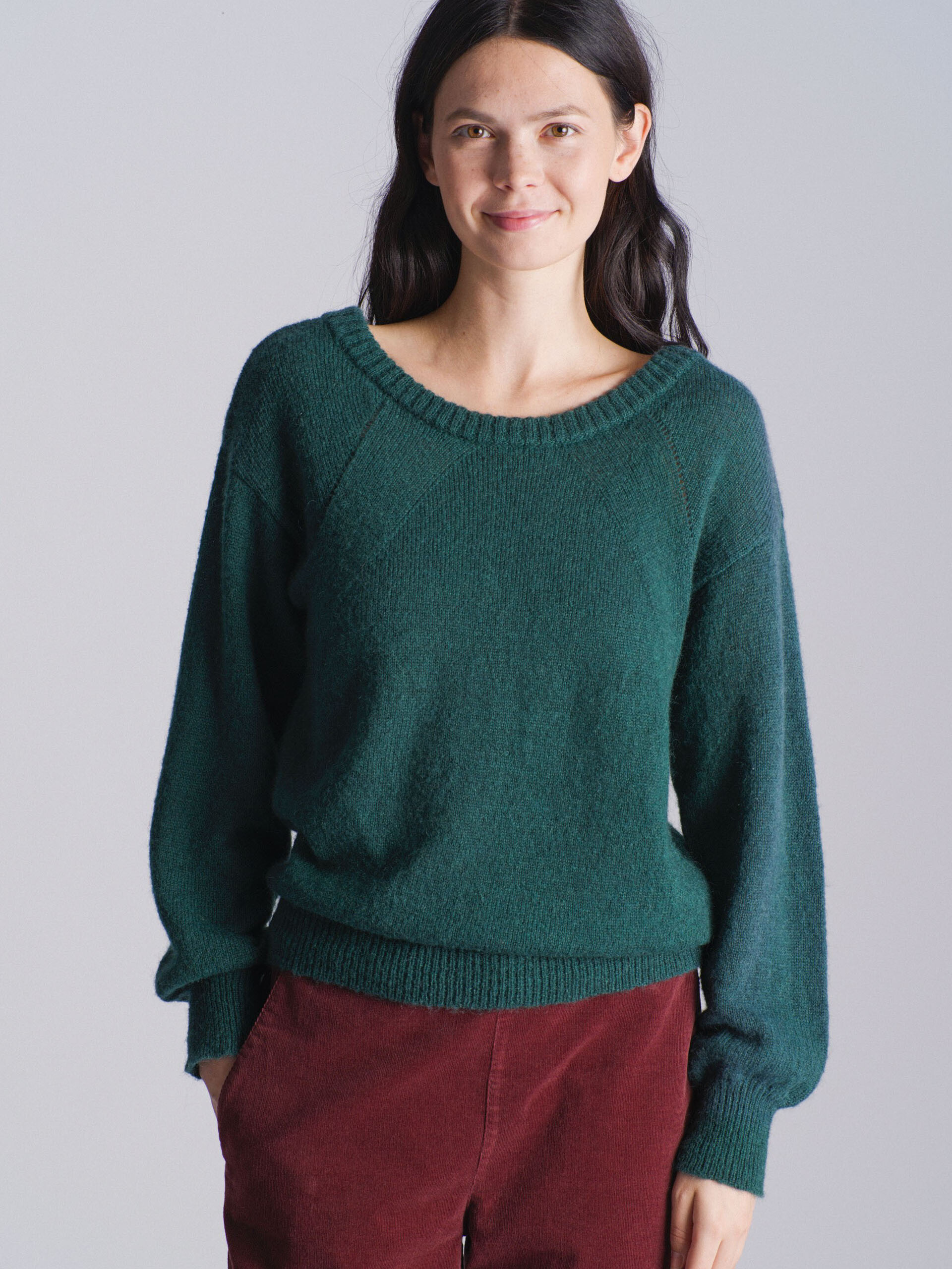 PULL MOBBY  Vert sapin , Pr&ecirc;t-&agrave;-porter Bensimon