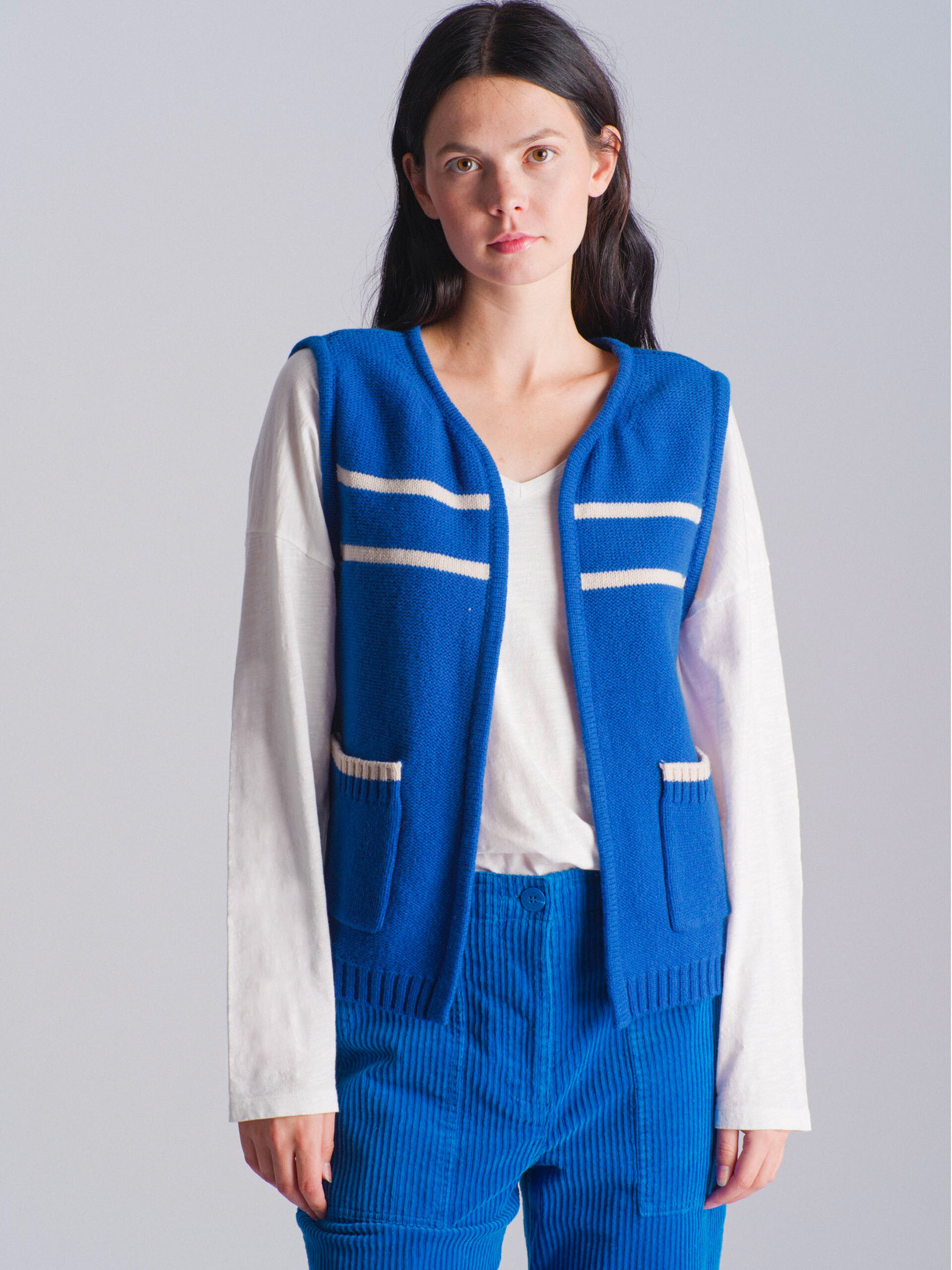 GILET MARCEL  Mer turque , Pr&ecirc;t-&agrave;-porter Bensimon
