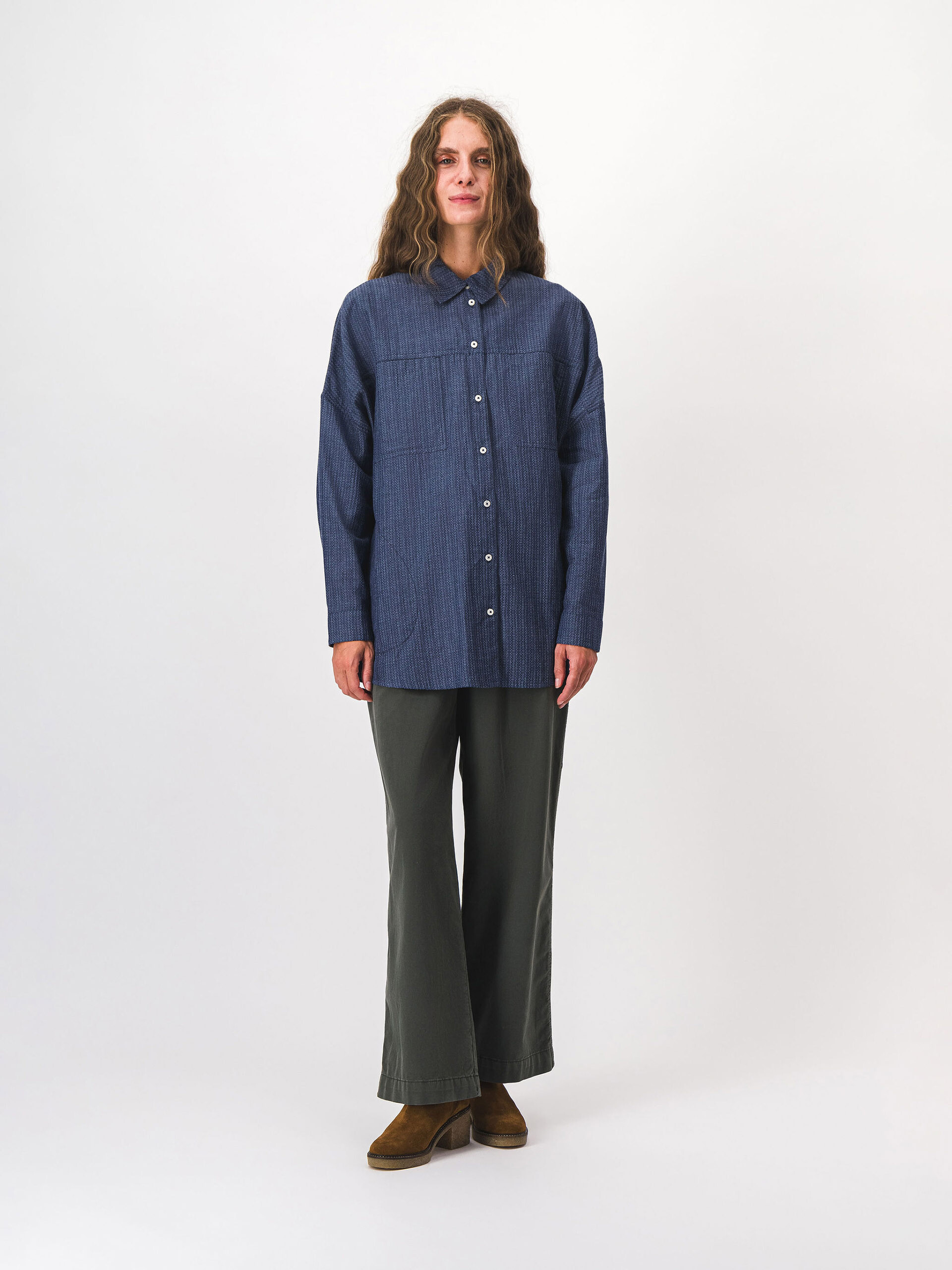 CHEMISE MORGANE  Indigo , Pr&ecirc;t-&agrave;-porter Bensimon