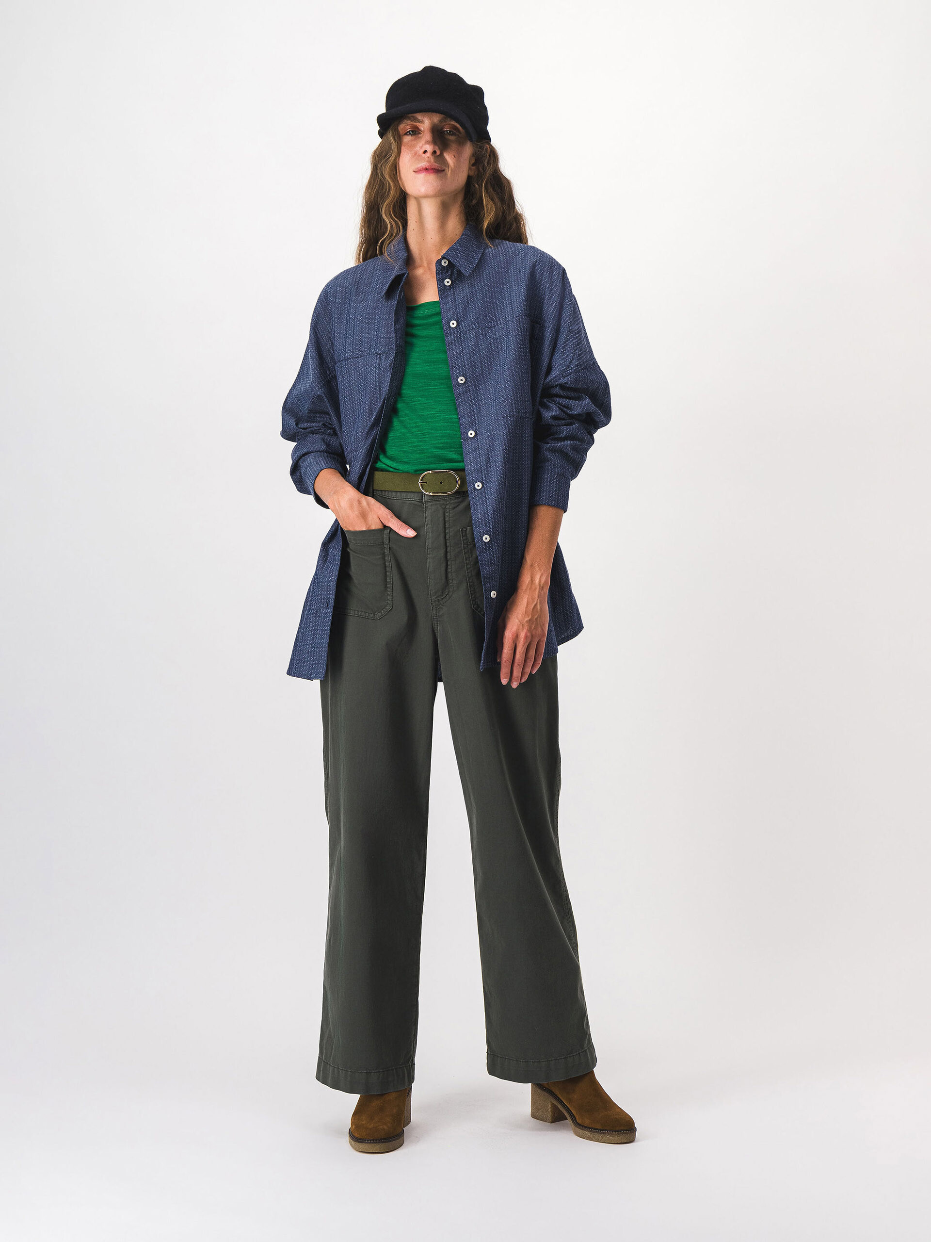 CHEMISE MORGANE  Indigo , Pr&ecirc;t-&agrave;-porter Bensimon