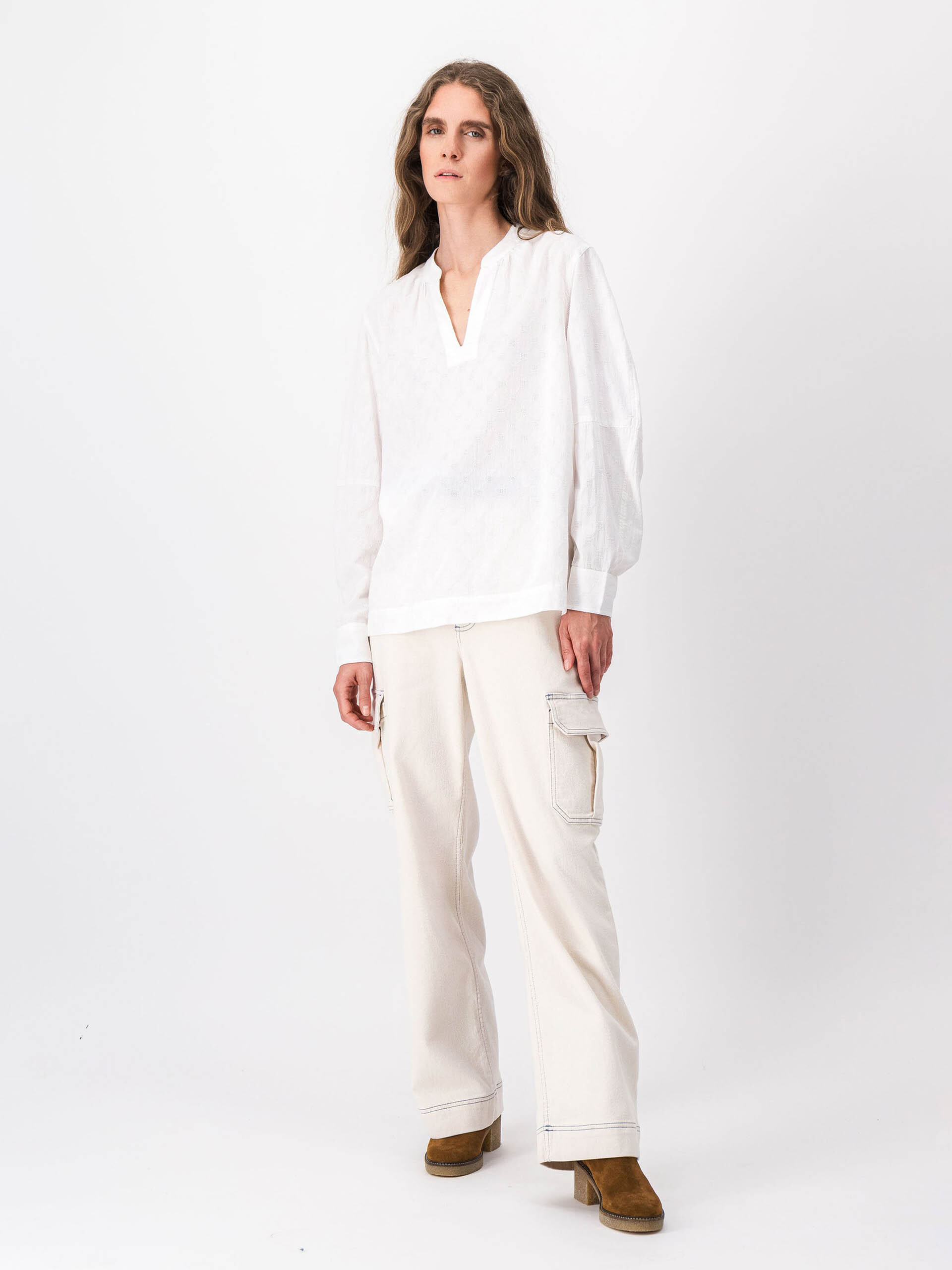 BLOUSE GIGONDA  Ivoire , Pr&ecirc;t-&agrave;-porter Bensimon