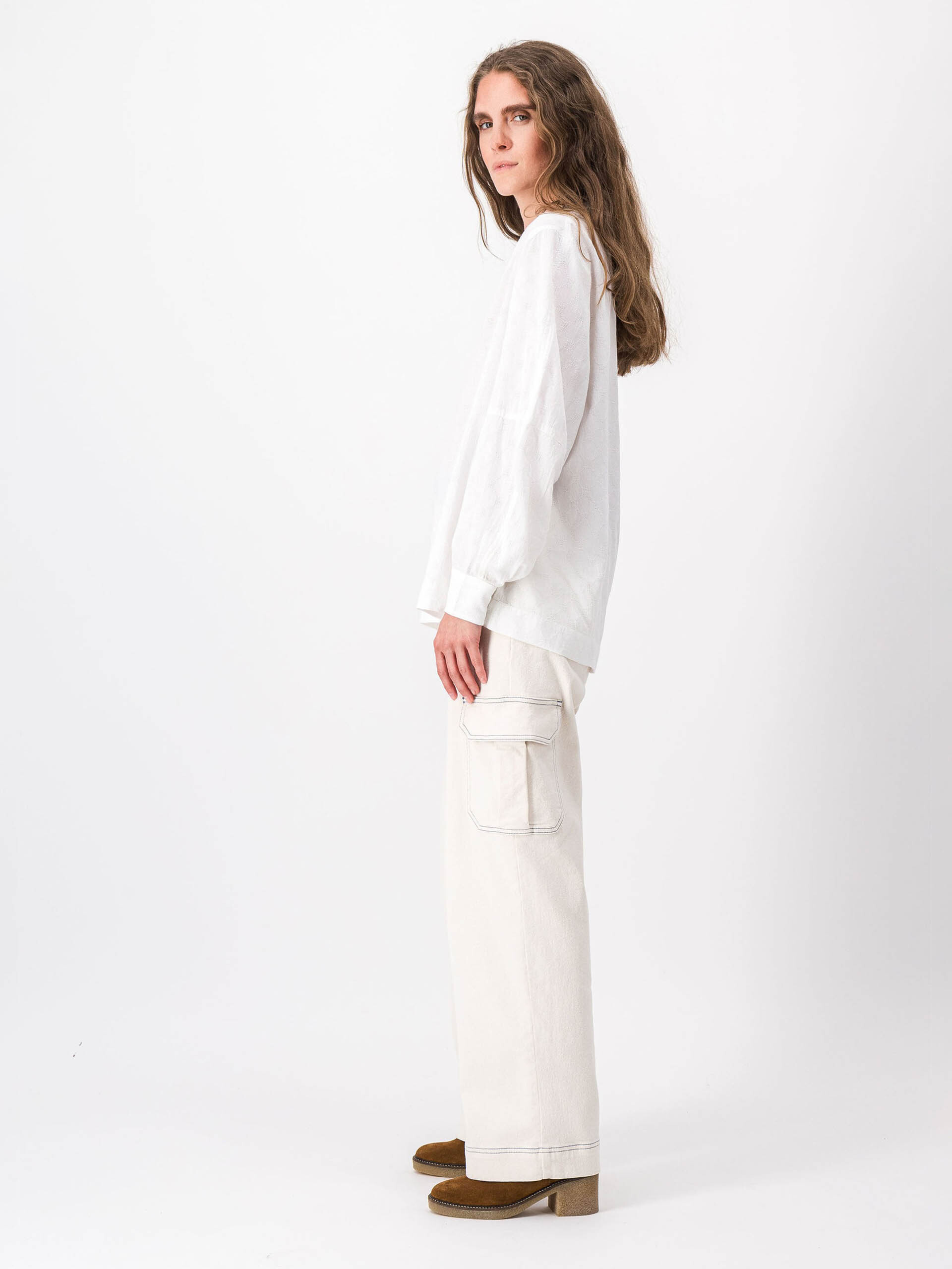 BLOUSE GIGONDA  Ivoire , Pr&ecirc;t-&agrave;-porter Bensimon
