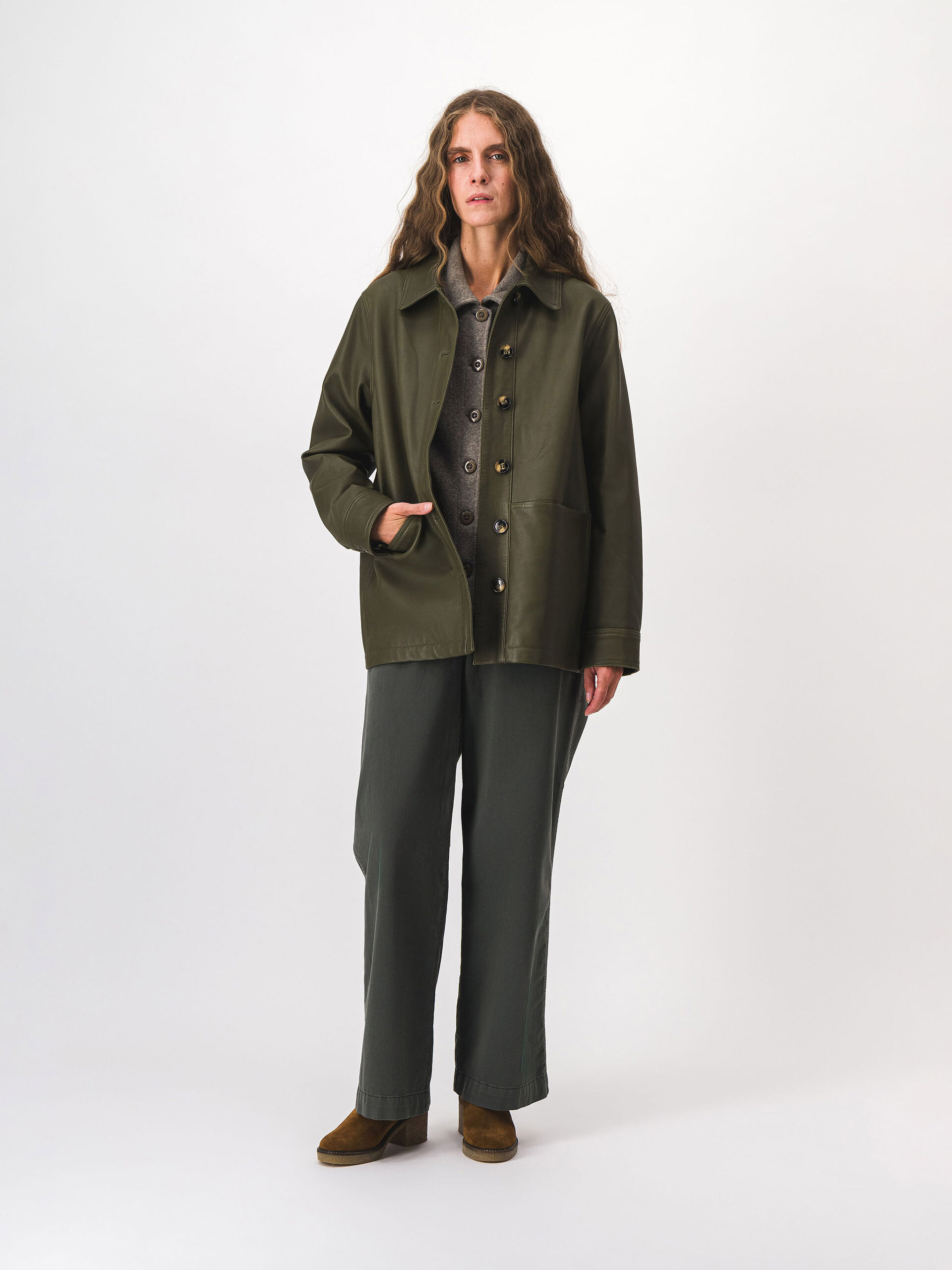 VESTE HADRIELA  Militaire , Pr&ecirc;t-&agrave;-porter Bensimon