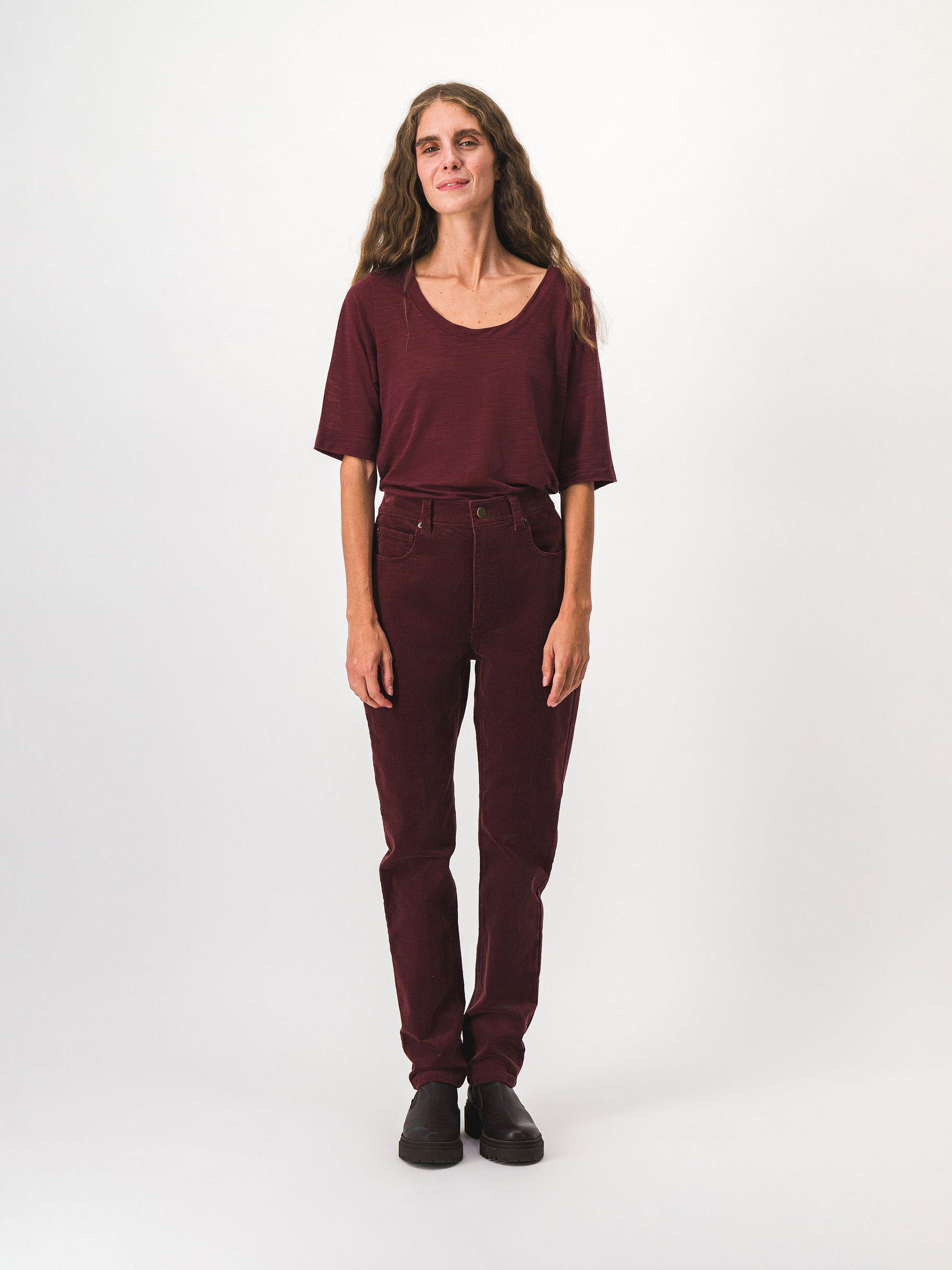 PANTALON FILIBERT  Aubergine , Pr&ecirc;t-&agrave;-porter Bensimon