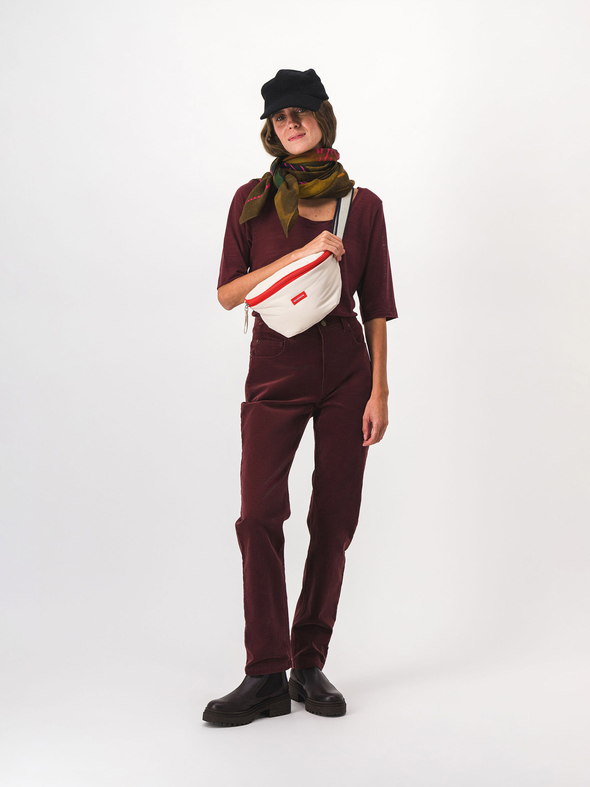 PANTALON FILIBERT  Aubergine , Pr&ecirc;t-&agrave;-porter Bensimon