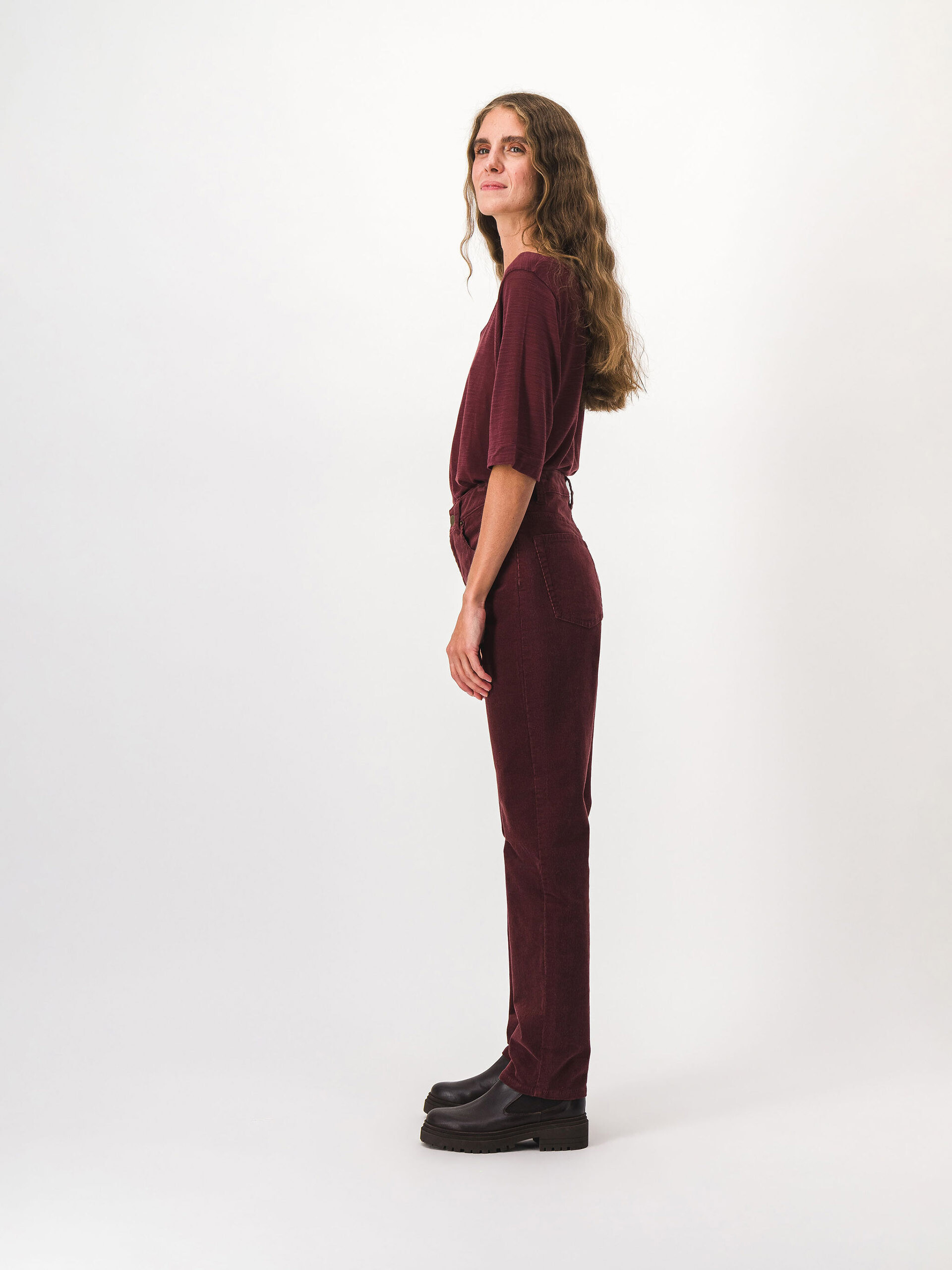 PANTALON FILIBERT  Aubergine , Pr&ecirc;t-&agrave;-porter Bensimon