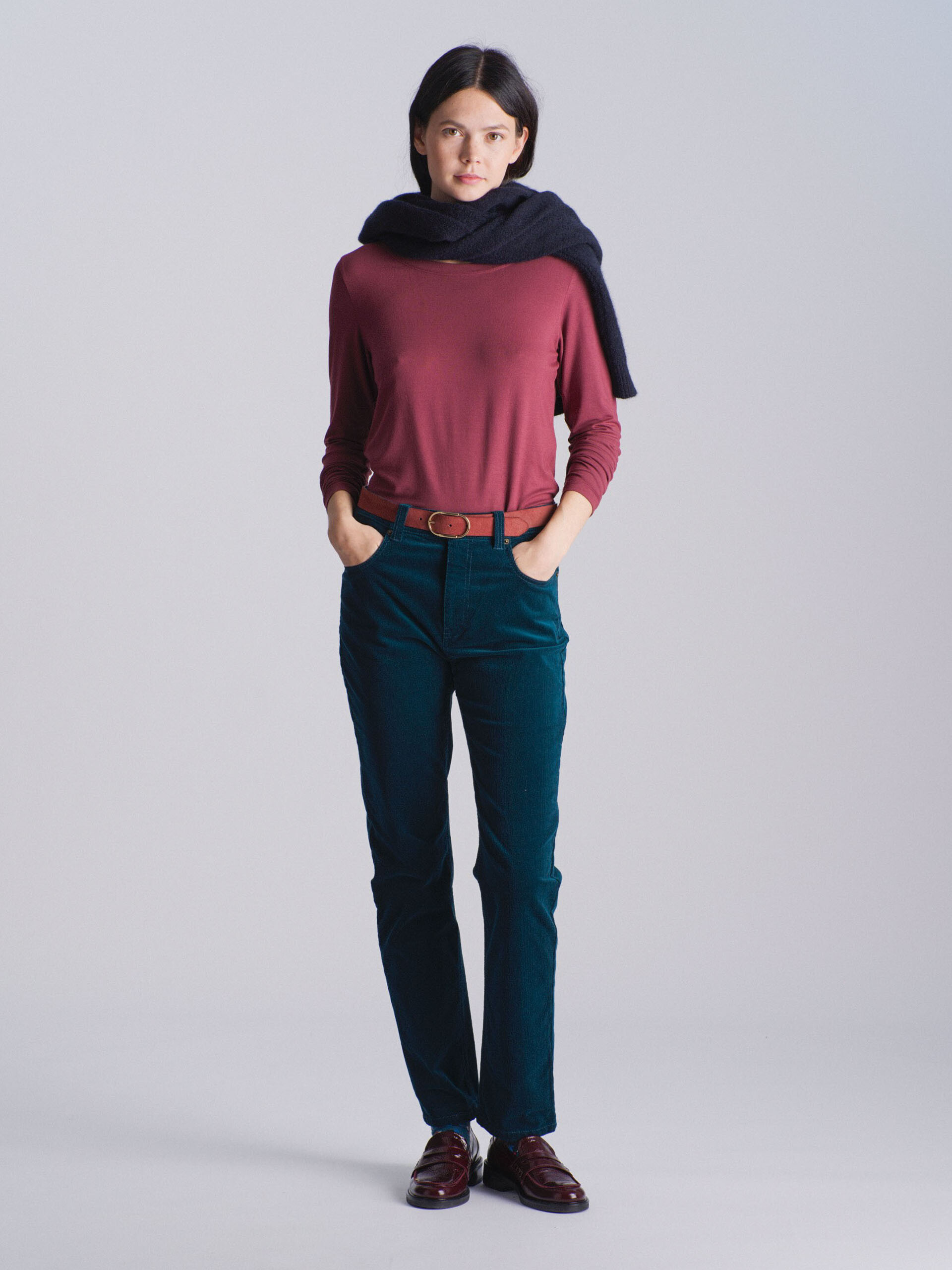 PANTALON FILIBERT  Bleu petrole , Pr&ecirc;t-&agrave;-porter Bensimon