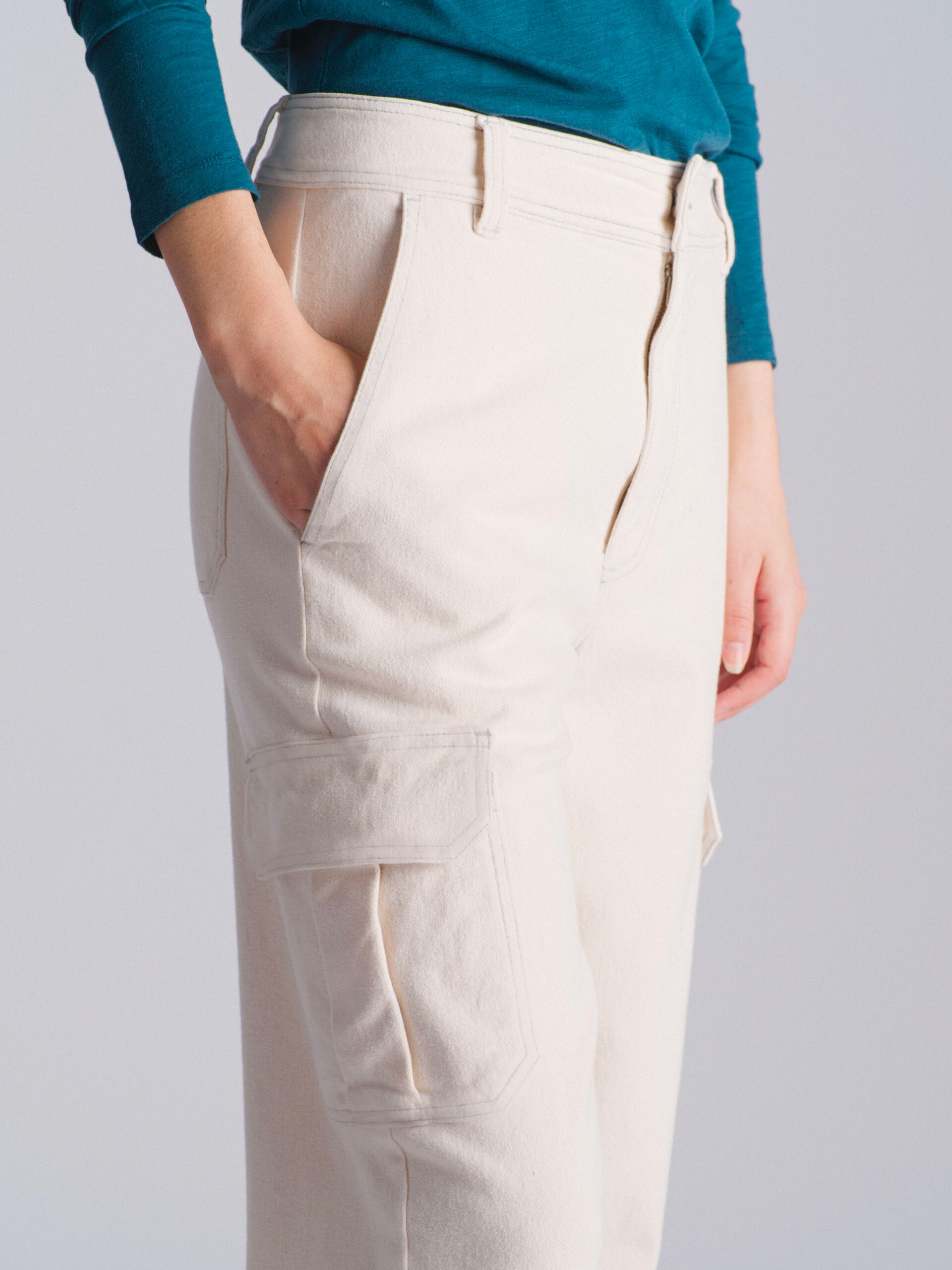 PANTALON ESTELLA  Ecru , Pr&ecirc;t-&agrave;-porter Bensimon