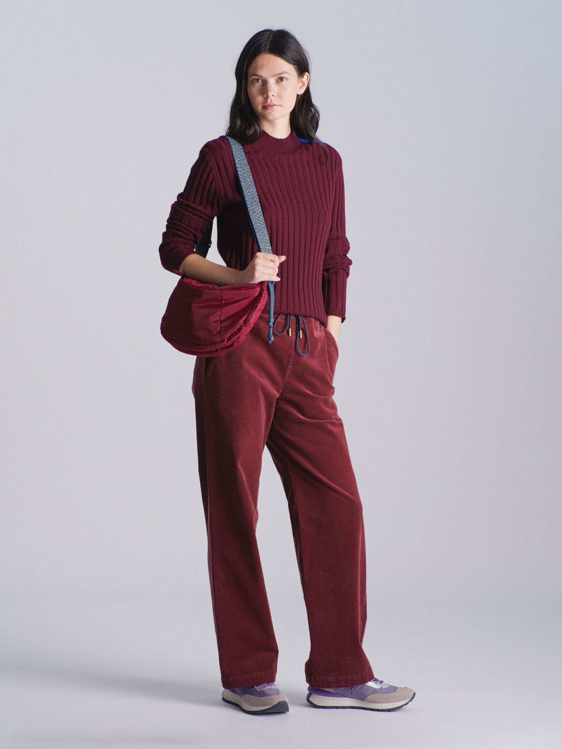 PANTALON KYBELE  Aubergine , Pr&ecirc;t-&agrave;-porter Bensimon