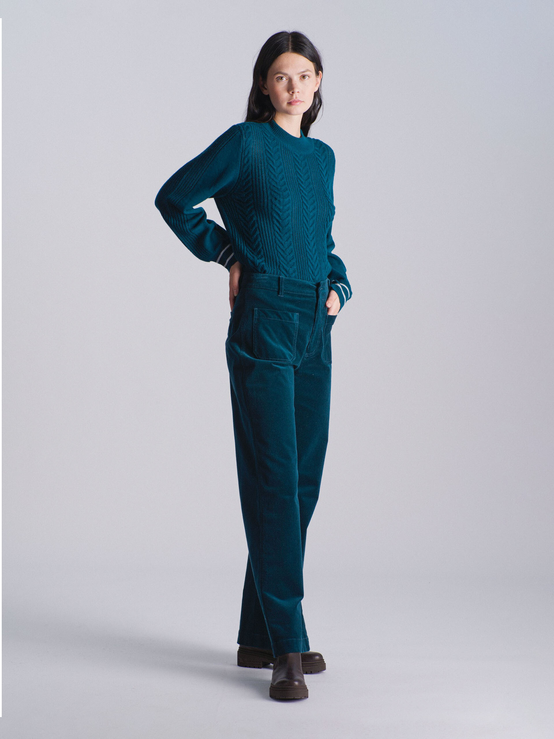 PANTALON BLULON  Bleu petrole , Pr&ecirc;t-&agrave;-porter Bensimon