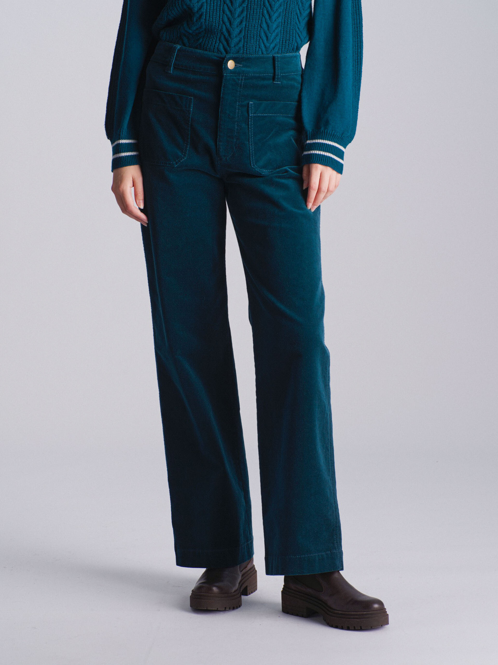 PANTALON BLULON  Bleu petrole , Pr&ecirc;t-&agrave;-porter Bensimon