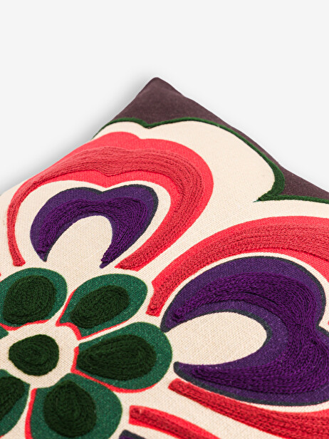 COUSSIN FLOWER 45x45 PRUNE  Prune , Maison Bensimon