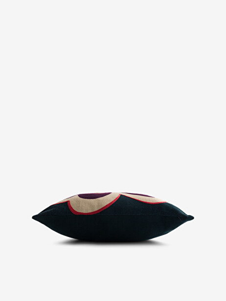 COUSSIN FLOWER 45x45 PETROLE  Bleu petrole , Maison Bensimon