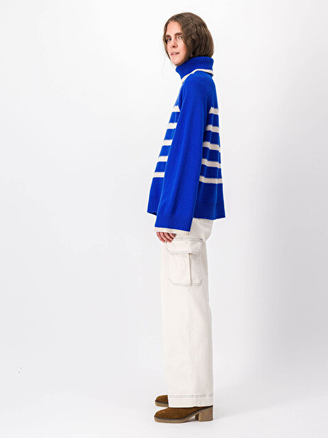 PULL MAGGY  Mer turque , Prêt-à-porter Bensimon