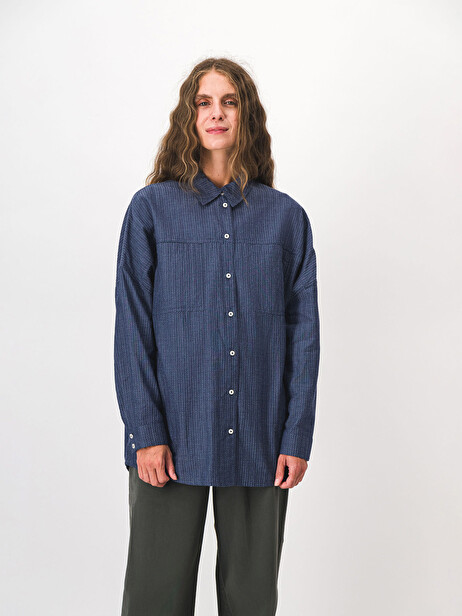 CHEMISE MORGANE  Indigo , Prêt-à-porter Bensimon