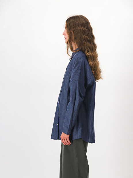 CHEMISE MORGANE  Indigo , Prêt-à-porter Bensimon