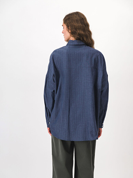 CHEMISE MORGANE  Indigo , Prêt-à-porter Bensimon