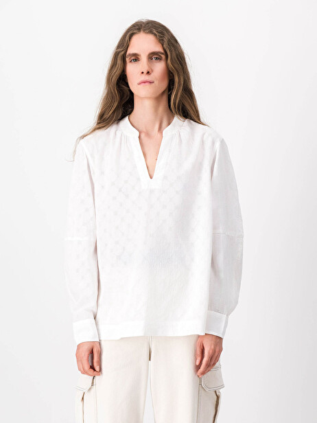 BLOUSE GIGONDA  Ivoire , Prêt-à-porter Bensimon