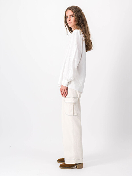 BLOUSE GIGONDA  Ivoire , Prêt-à-porter Bensimon