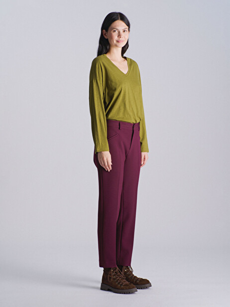PANTALON ADEMAR  Aubergine , Pr&ecirc;t-&agrave;-porter Bensimon